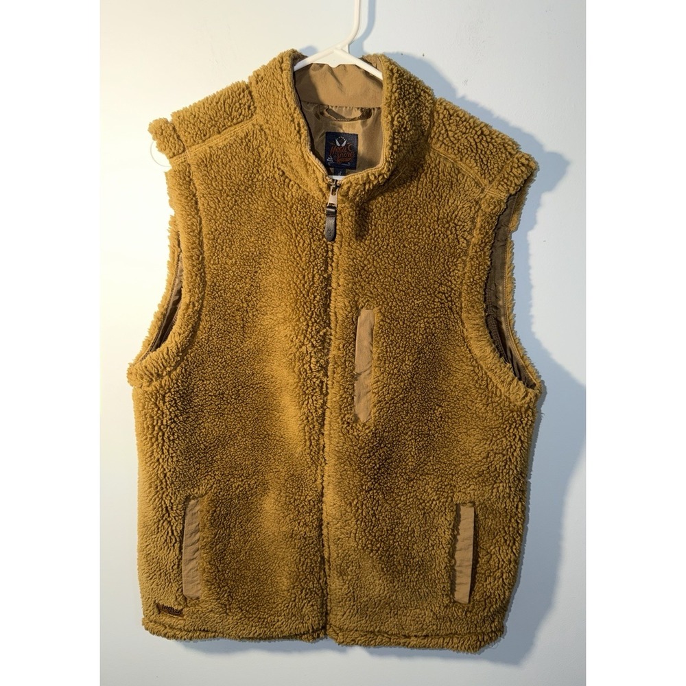 MOONSHINE Women's Sherpa Vest Fleece Western Country Cowgirl Brown Size S